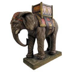 Regal Procession Elephant with Ornate Howdah, circa 1900