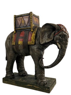 Regal Procession Elephant with Ornate Howdah, circa 1900