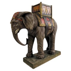 Regal Procession Elephant with Ornate Howdah, circa 1900