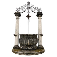 Rare 19th Century Italian Sandstone Ornamental Well from a Palazzo near Florence