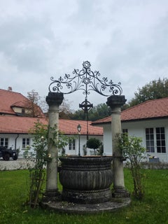 Rare 19th Century Italian Sandstone Ornamental Well from a Palazzo near Florence