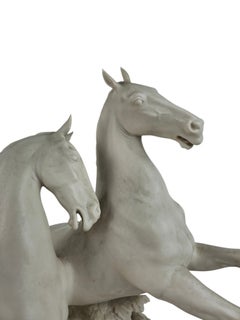 Hutschenreuther Porcelain Group of Two Leaping Horses, Hans Achtziger