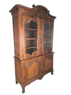 French Louis XVI Carved Pine Display Cabinet, circa 1780