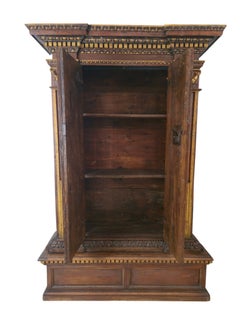 Pair of exceptionally rare Italian Renaissance Architectural Cabinets, ca. 1620