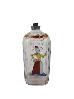 Three South German Enamel Spirit Bottles, c. 1750