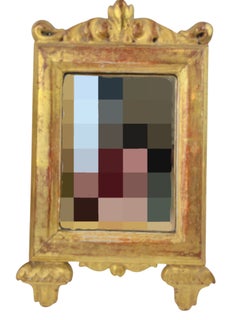 Coppia di specchi da parete in legno intagliato e dorato, 1780 circa