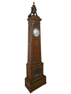 French Inlaid Tapered Longcase Clock with Ormolu, c. 1870