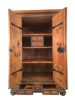 Salzburg Renaissance Cabinet, Dated 1685, Walnut and Softwood