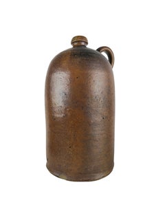 Crinitz Stoneware Water Bottle with Handle, c. 1900