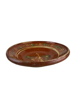 German Slip-Decorated Earthenware Plate with Floral Painting