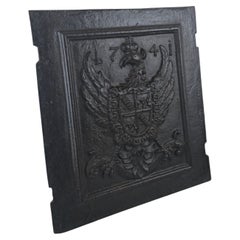 German Cast-Iron Stove Plate with Crowned Eagle Arms, 1741