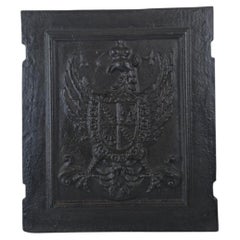 German Cast-Iron Stove Plate with Crowned Eagle Arms, 1741