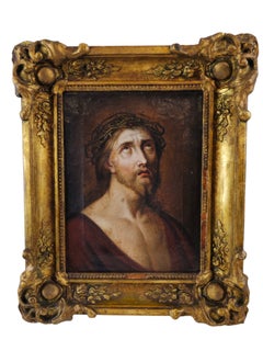 Pair of 18th-Century German Paintings, Christ and the Sorrowful Virgin