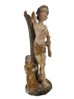 Gothic Carved Wood Figure of Saint Sebastian, Tyrol, Late 15th Century