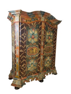 Museum-Quality Original Painted Florianer Bauernschrank, Upper Austria, 18th c.