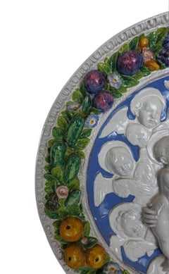 Florentine Ceramic/Terracotta Relief of the Madonna and Child