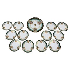 Viennese Jugendstil Cake Set with Stand and Twelve Plates, circa 1910 Vienna