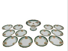 Viennese Jugendstil Cake Set with Stand and Twelve Plates, circa 1910 Vienna