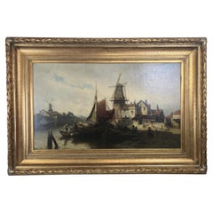 Monumental Harbor Scene by Peter Bücken, 180 × 124 cm