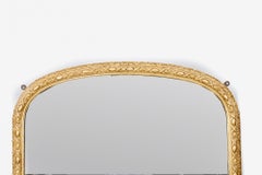 19th Century Gilt Pier Mirror with Arched Top