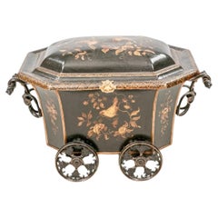19th Century British Toleware Coal Scuttle
