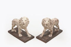 Early 19th Century Pair of Terracotta Lions