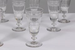 Set di nove flûte da champagne o bicchieri da birra del tardo periodo georgiano, XIX secolo