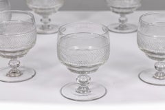 Set di dieci bicchieri da rum in vetro del tardo periodo georgiano del XIX secolo