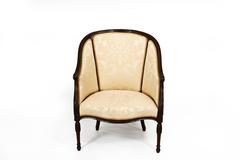 19th Century George III Mahogany Hepplewhite Tub Chair