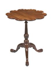 18th Century George III Mahogany Petal Tripod Wine Table