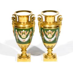 19th Century Pair of Paris Porcelain Vases
