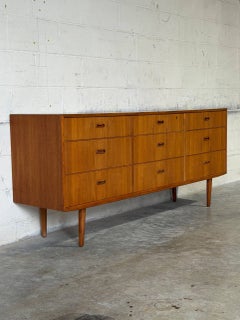 Arne Vodder Teak Dresser Wooden Lowboy Chest of Drawers Denmark MCM 1960s