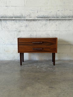 Rosewood Small Dresser Wooden Nightstand Compact Dresser MCM 1960s