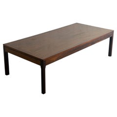 Vintage Danish Rosewood Coffee Table Mid Century Modern Scandinavian Table 1960s