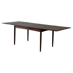 Danish Rosewood Dining Table Expandable Pull Out Draw Leaves N&R Mobler 1960s