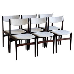 Rosewood Dining Chairs Erik Buch MCM Sculptural Seating Set of 6 Denmark 1960s