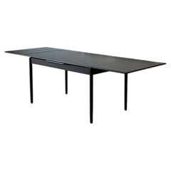 Danish Modern Dark Stained Teak Extendable Dining Table