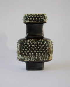 Brutalist West German Lava Glaze Pottery Vase by Fohr Keramik, 1960s