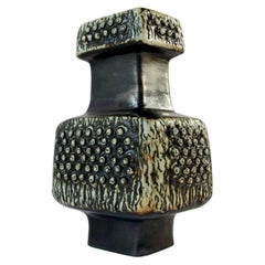 Brutalist West German Lava Glaze Pottery Vase by Fohr Keramik, 1960s