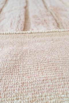 Hand-Knotted Amazigh Berber Wool Rug, Naturally dyed, Minimalist Geometric