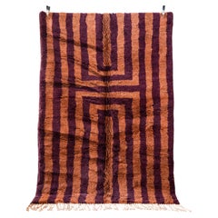 Hand-Knotted Amazigh Berber Wool Rug, Natural dyed, Maximalist