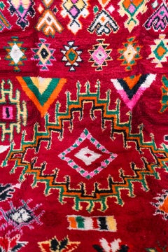 Hand-Knotted Amazigh Berber Wool Rug, Multicolored, Tribal