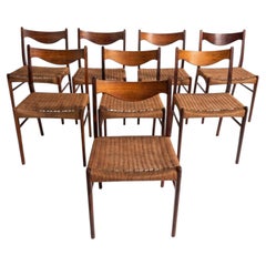 Eight GS60 Dining Chairs by Arne Wahl Iversen - Glyngøre Stolefabrik - 1960s