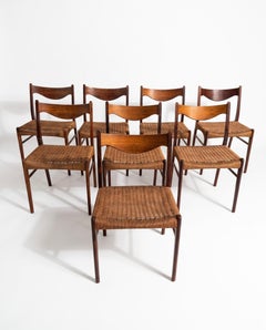 Eight GS60 Dining Chairs by Arne Wahl Iversen - Glyngøre Stolefabrik - 1960s