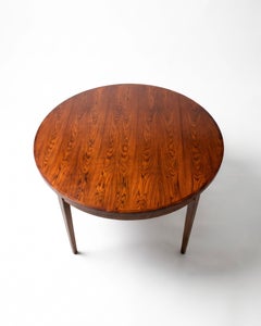 Scandinavian extendable dining table crafted from Brazilian rosewood - 1960s