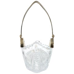 Silver and Cut Glass Candy Basket, Metalware Factory No. 1, USSR, Moscow, 1960