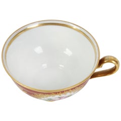 Porcelain coffee cup and saucer, Jival, France, Paris, 1940s