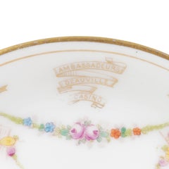 Porcelain coffee cup and saucer "Ambassadeurs Deauville Casino", France, 1920s