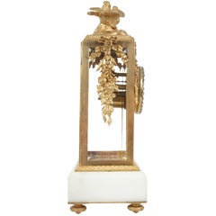 Horloge de cheminée en bronze avec socle en marbre, Europe, fin du XIXe siècle