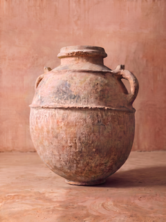 Pot de conservation en terre cuite orné de motifs de lézards, Maroc, début du XXe siècle